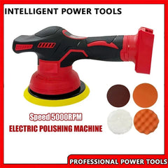 8 Gear Cordless Brushless Polisher | High Performance Car Waxing & Polishing Machine Compatible With Milwaukee 18V Lithium Battery