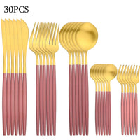30Pcs Stainless Steel Cutlery Set by Snagg A Dinnerware