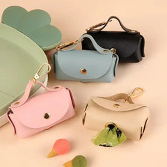 Premium Faux Leather Waste Bag Holder | Stylish & Portable Pet Cleanup Organizer