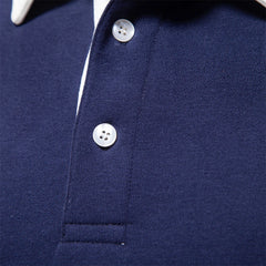 Men’s Premium Polo Collar Sweatshirt | Heavyweight Cotton-Blend Smart Casual Top
