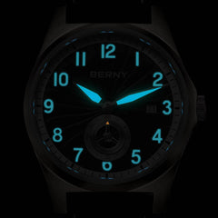 BERNY Titanium Automatic Watch – Full Titanium Strap | Seagull ST1731 | 10ATM Waterproof - SnaggIt