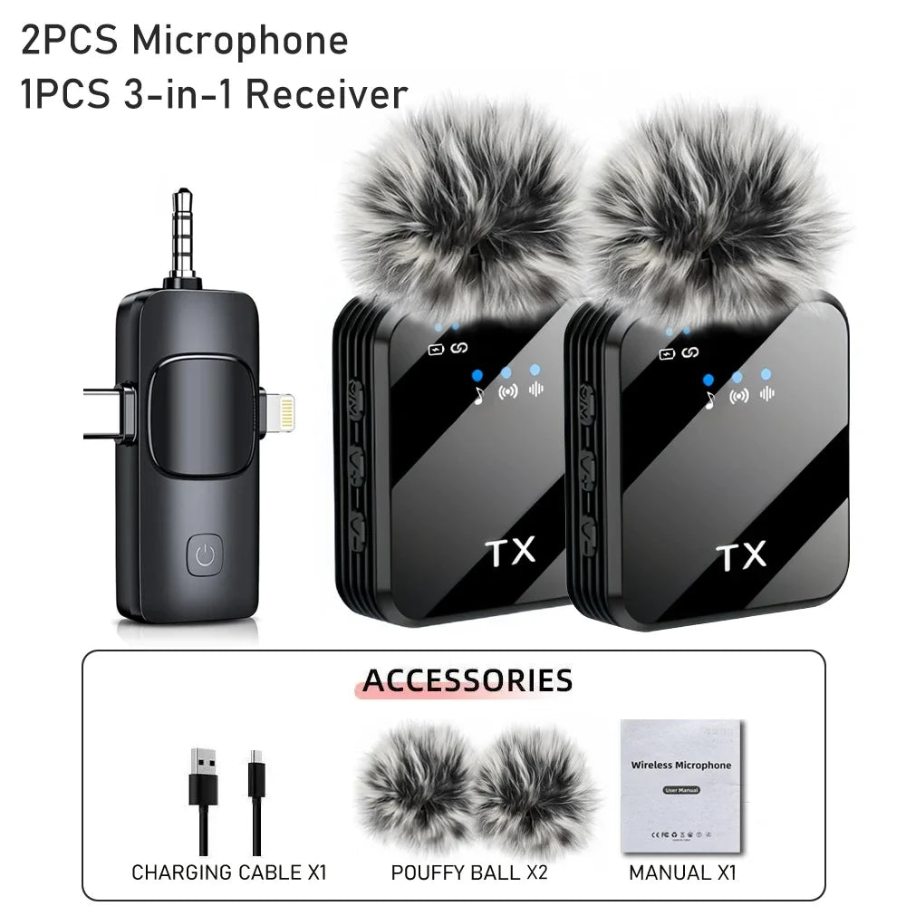 3 in 1 Wireless Lavalier Microphone – Clip-On Mic with Noise Reduction by Snagg A Microphone