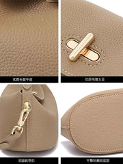 Genuine Leather Minimalist Crossbody Bag – Small Luxury Fashion Handbag & Shoulder Bag for Women (24×11×11cm)