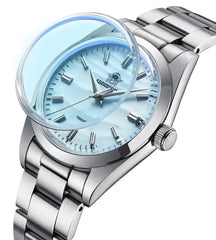 Stainless Steel Quartz Timepiece Watch, 10BAR Waterproof Design