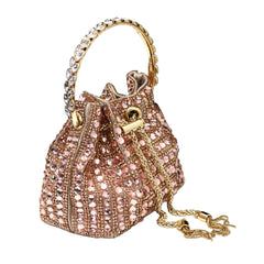 Rhinestone Bucket Design Evening Bag by Snagg It Purses