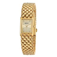 BERNY Women’s Rectangle Gold Quartz Watch - SnaggIt