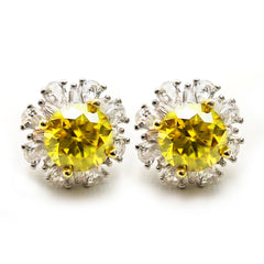 Red Moissanite Stud Earrings by Snagg An Earring