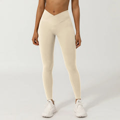 Women's Cross Waist Push-Up Yoga Leggings | High Waist Quick-Dry Gym Jogging Workout Tights