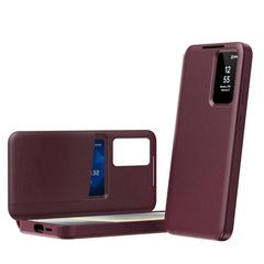 Leather Wallet Case with Window & Card Slot for Samsung Galaxy S25 Edge / A Series by Snagg A Phone Case