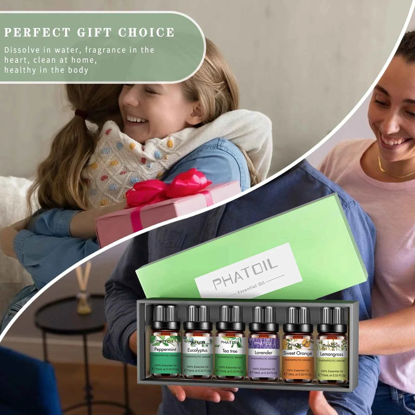 6 Piece Essential Oil Essentials – 100% Pure 10ml Botanical Set for Diffusion, Wellness & Household DIY