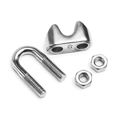 Waterproof Stainless Steel U-Shaped Cable Clamps 1–10mm | Wire Rope Fixing Clips Sling Fastener 1–50pcs