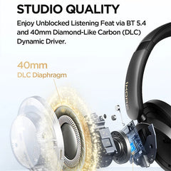 Wireless ANC Headphones | Bluetooth Over-Ear Noise Cancelling Headset (100H Playtime) by Snagg A Headphone