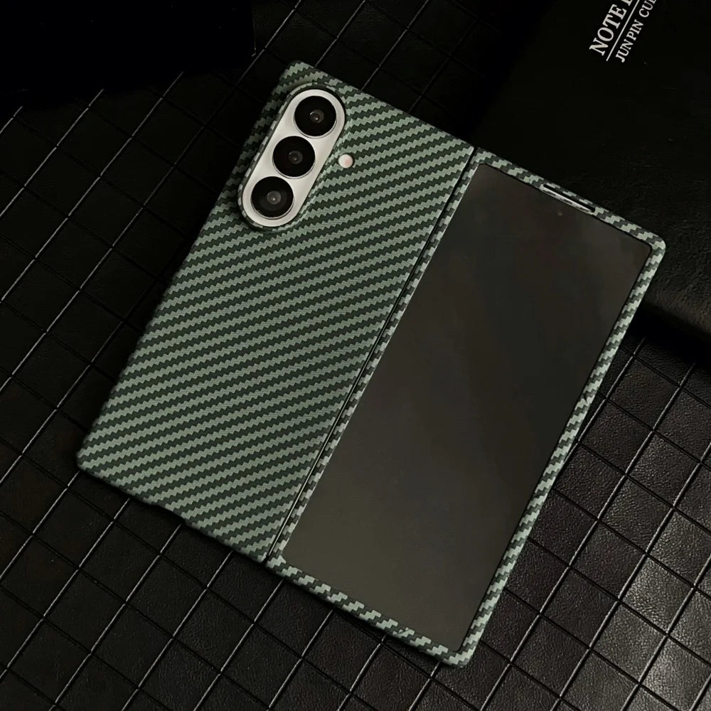 Carbon Fiber Pattern Magnetic Case For Samsung Z Fold 7 Series by Snagg A Phone Case