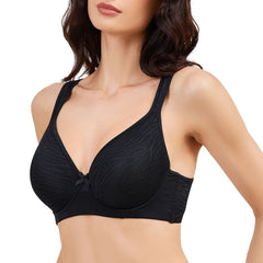 Plus Size Floral Lace Minimizer Bra | Underwire Full Coverage Unpadded High Support