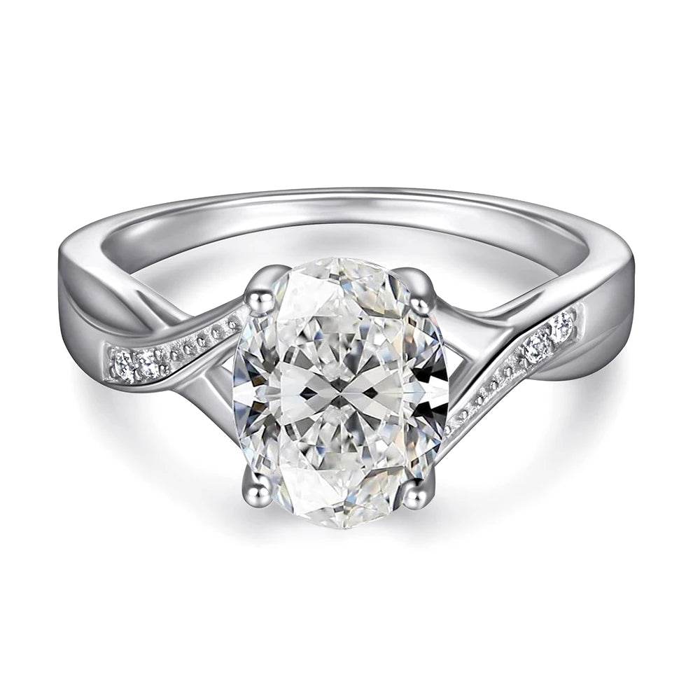 2ct Oval Moissanite Ring - SnaggIt
