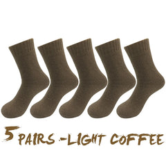 Men’s Vintage Wool Knit Socks, Thick Winter Cashmere Blend