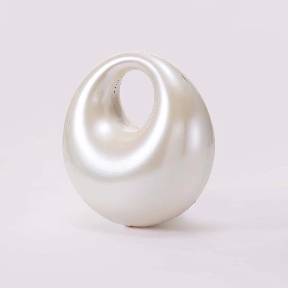 Pearl White Acrylic Evening Clutch by Snagg It Purses