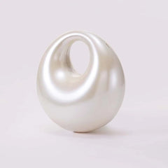 Pearl White Acrylic Evening Clutch by Snagg It Purses