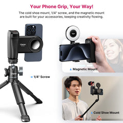 MagSafe Bluetooth Shutter Smartphone Camera Handle Grip Selfie Stablizer by Snagg A Phone Holder