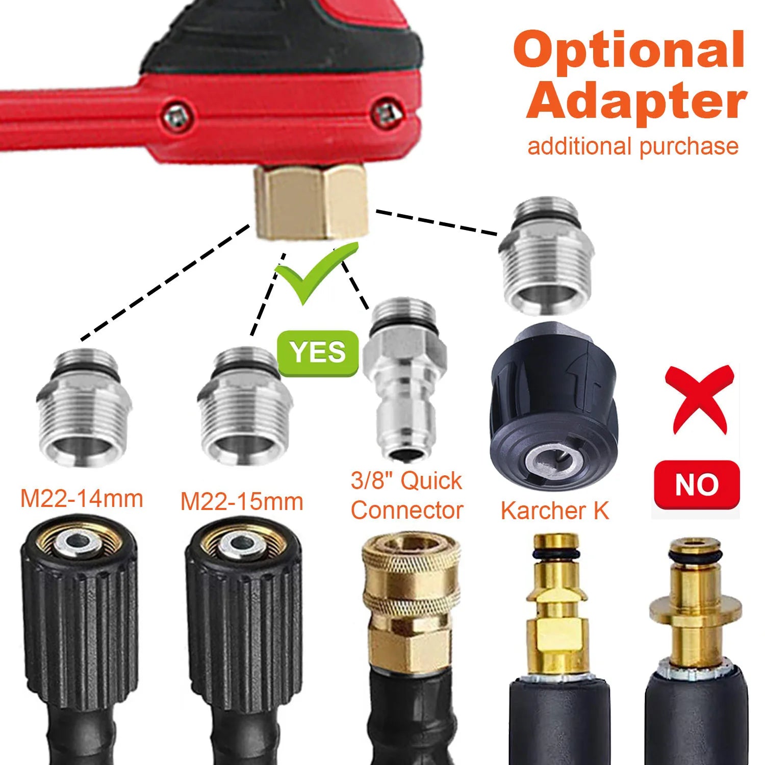 4000 PSI Spray Gun with Nozzles & Foam Lance Kit by Snagg A Foam Cannon