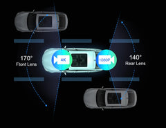 Dual Lens Car DVR with Wireless CarPlay by Snagg A Car DVR