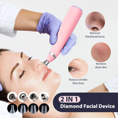 Diamond Microdermabrasion Machine – 3 in 1 Facial Peeling, Deep Clean & Skin Rejuvenation Device