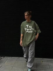 The Devils Mood Print Womans Streetwear T-Shirt