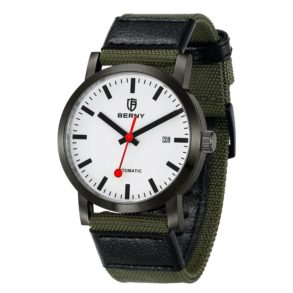 BERNY Swiss Railroad Automatic Watch - SnaggIt