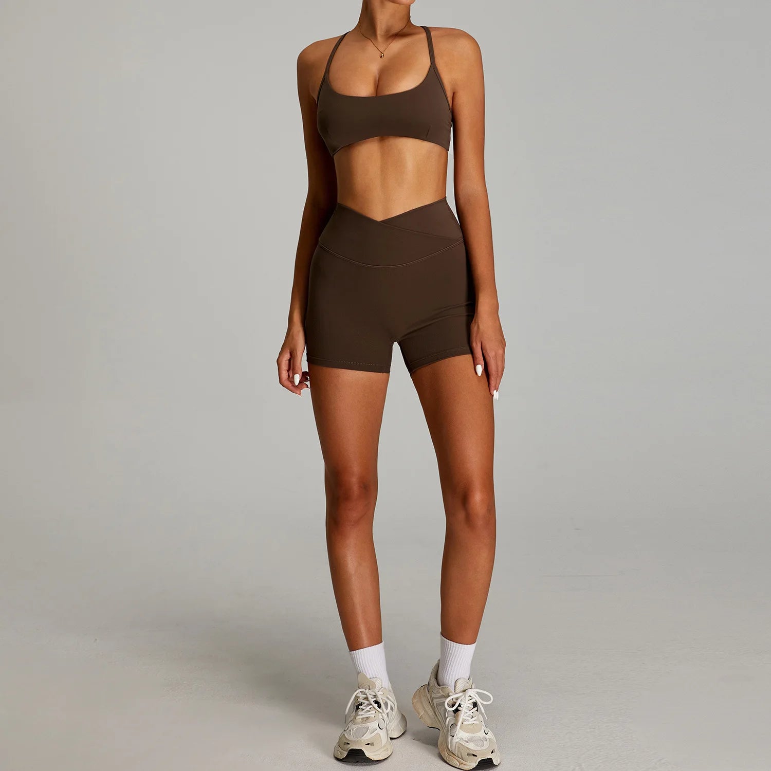 Women's 2-Piece Short Sleeve Yoga Suit | Quick-Dry Gym Tracksuit Running Workout Sports Set