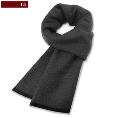 Men’s Luxury Wool Scarf — Cashmere Silk Blend Winter Plaid Shawl