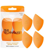 Miracle Complexion Sponge Set – Professional 4 Pack for a Luminous, Streak Free Base