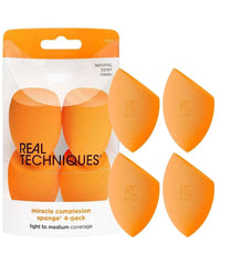 Miracle Complexion Sponge Set – Professional 4 Pack for a Luminous, Streak Free Base