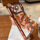Transparent Airbag Magsafe Shockproof Case for iPhone 15 Series - Phone Cases & Covers