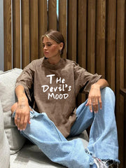 The Devils Mood Print Womans Streetwear T-Shirt