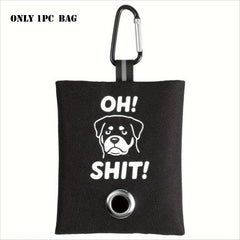 Funny "OH SH*T" Pet Waste Bag Holder | Durable Oxford Fabric Leash Dispenser