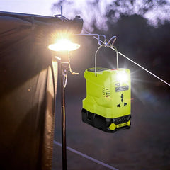 120V Portable Power Inverter & LED Floodlight | Multi Platform Mobile Power Station