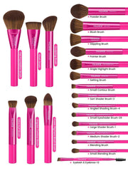 21 Pcs Magic Pink Professional Makeup Brush Set – Full Collection for Face & Eyes