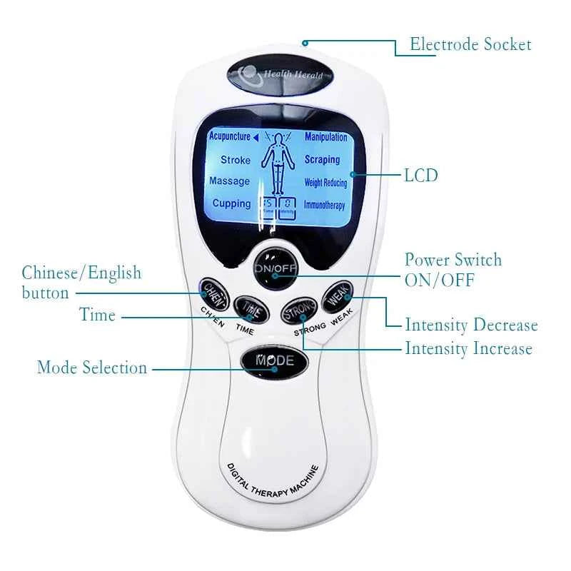 Digital TENS Machine – Electronic Pulse Muscle Stimulator for Pain Relief