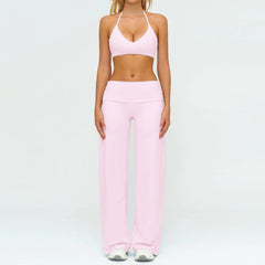 Women's 2/3-Piece Long Sleeve Yoga Set | High Waist Leggings Sports Bra Tracksuit Gym Activewear