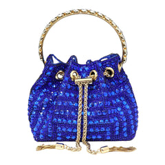 Rhinestone Bucket Design Evening Bag by Snagg It Purses