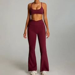 Women's 2-Piece Short Sleeve Yoga Suit | Quick-Dry Gym Tracksuit Running Workout Sports Set