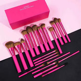 21 Pcs Magic Pink Professional Makeup Brush Set – Full Collection for Face & Eyes