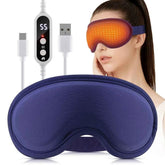 USB Electric Heated Eye Mask – 3D Vibration Eye Massager & Sleep Shading Relief System