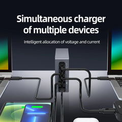 220W GaN 6-Port USB-C Charging Station | PD 100W Fast Charger for PC Laptop iPhone Samsung