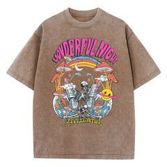 Wonderful Night Print Womans Streetwear T-Shirt