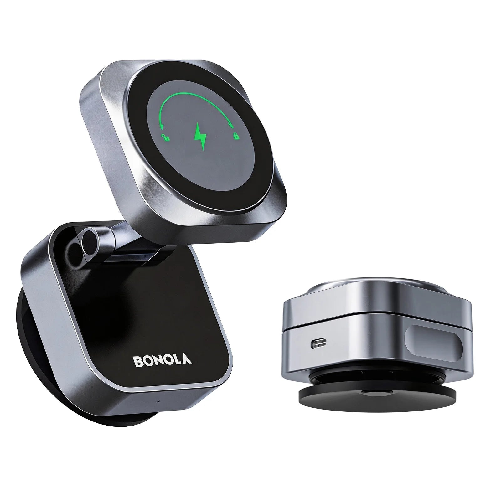 Car Suction Cup Wireless Charger 25W | Magnetic MagSafe Fast Charger for iPhone 12–17 Samsung