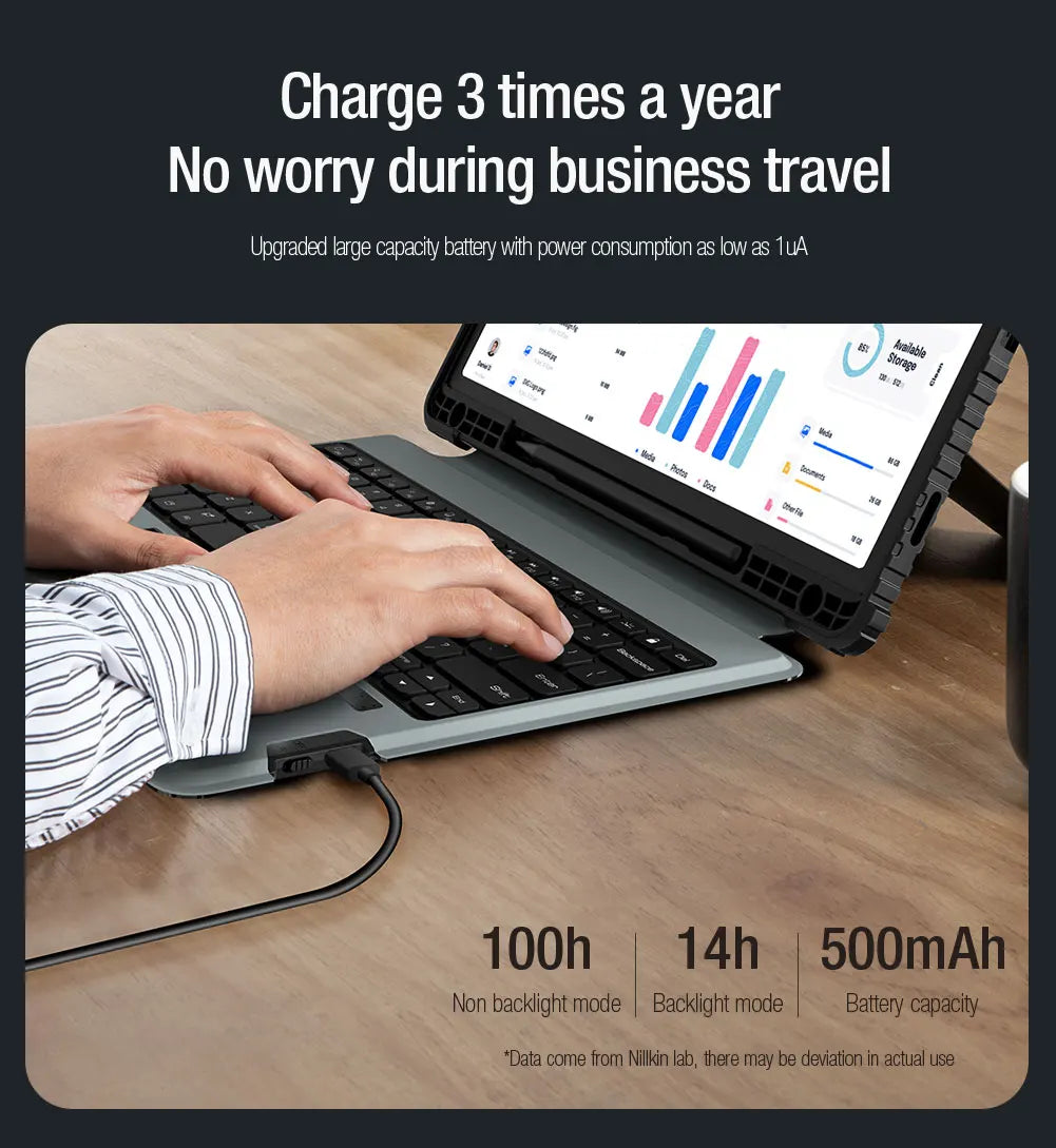 Magic Keyboard For Samsung Galaxy Tab S10 FE+ Case by Snagg A Wireless Keyboard