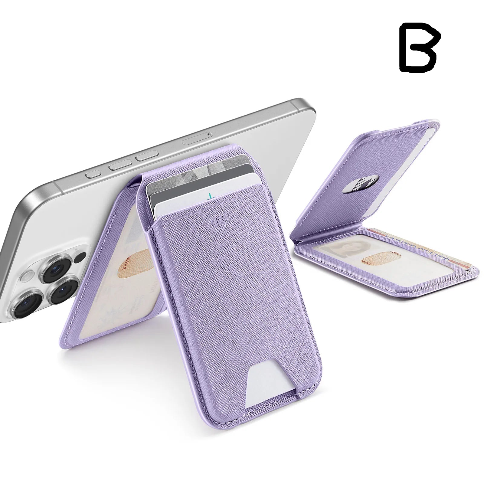 MagSafe Compatible Vegan Leather Wallet with Adjustable Stand by Snagg A MagSafe Wallet