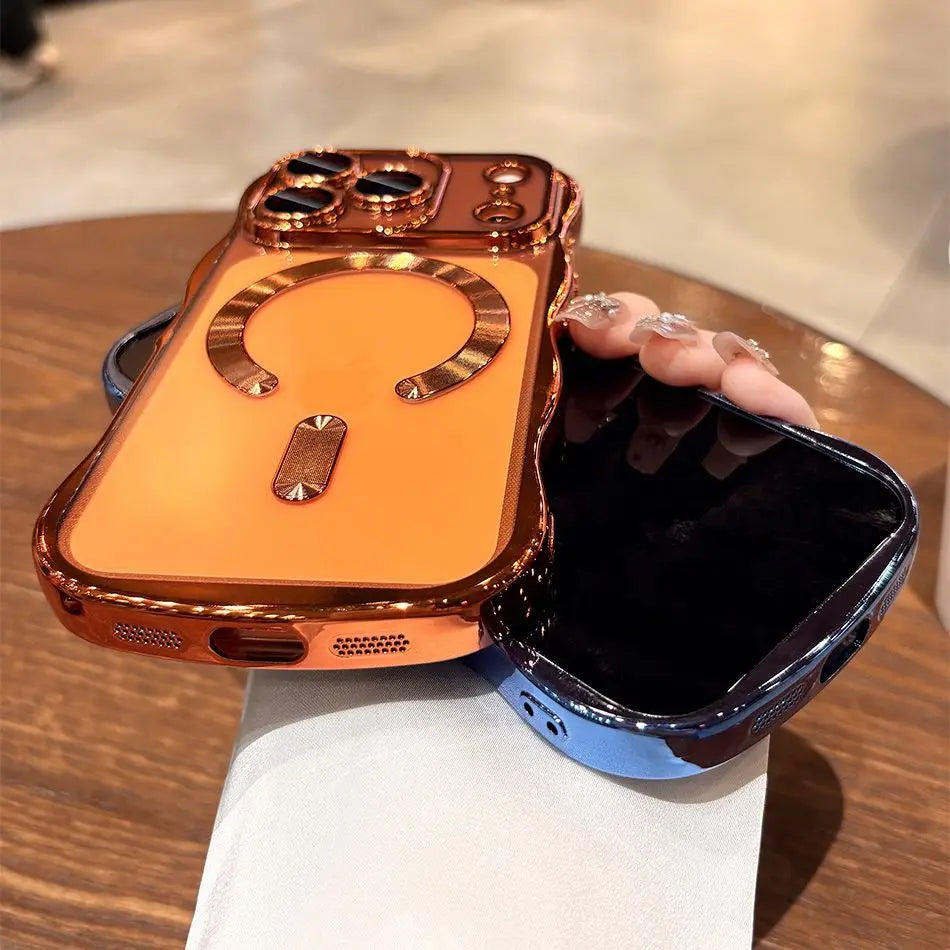 Wave Edge Plating Clear MagSafe Case – iPhone 15 Series - Phone Cases & Covers