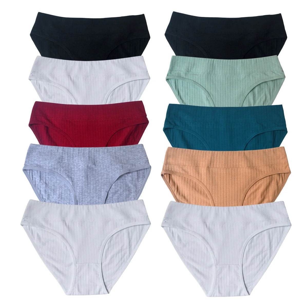 10-Pack Women’s Low-Waist Cotton Panties - SnaggIt